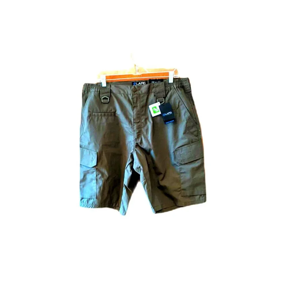NWT LA Police Gear LAPG Cargo Shorts Mens Operator Tactical Cargo Green Sz 38x11